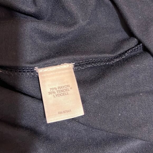 J. Jill top tunic navy blue floral geometric tensel blend Small FIRM on PRICE - Picture 6 of 6